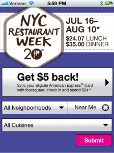 NYCGO Summer Restaurant Week 2012 - powered by netomat